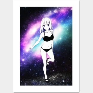 Cute Girl but in Space Posters and Art